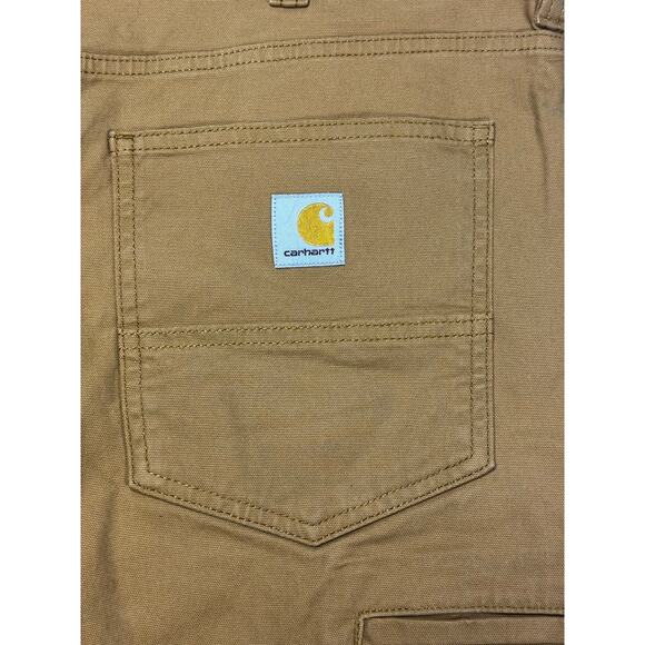 Carhartt Men's Relaxed Fit Straight Leg Tan Denim Jeans - Size 40x30 (41x30) - Picture 3 of 6